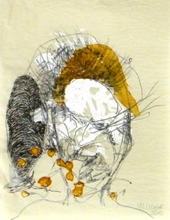 Ch. Lingg, oT, 2010, 21 x16 cm, Mischtechnik auf Papier