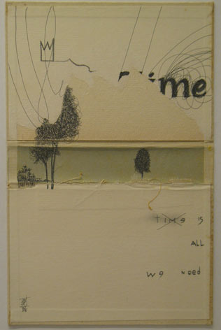 Jaybo Monk | Time Is All We Need  | 2010 | 30 x 40 cm | Tinte auf Buchdeckel