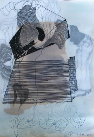Ch.Lingg | O.T. | 2011 | Mischtechnik auf Papier | 27 x 19 cm